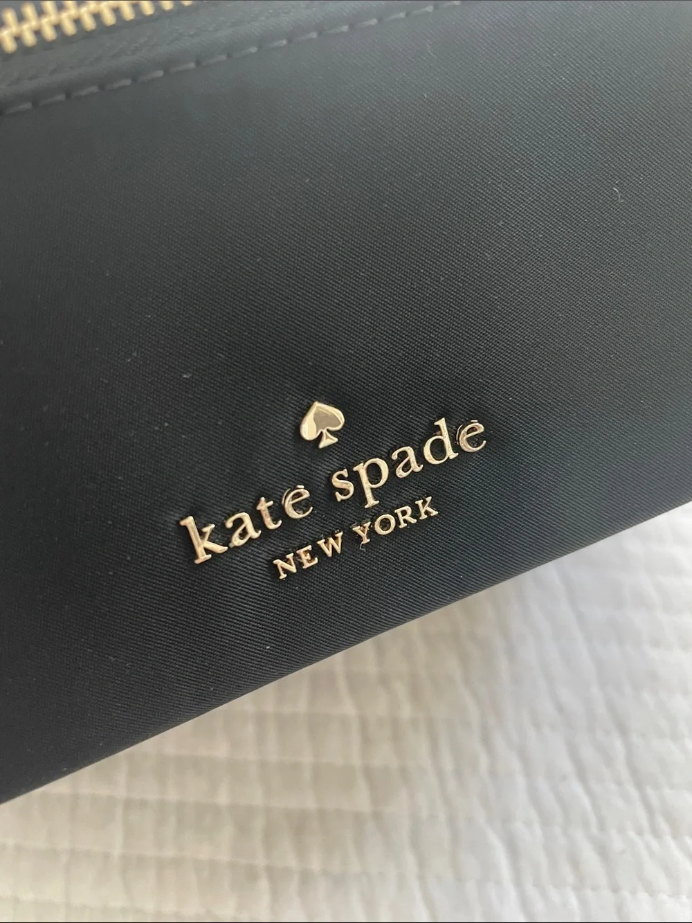 kate spade Black Gold-Trim Cosmetic Case